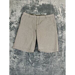 Gotcha Mens Green, Black & White Plaid Cotton Casual Shorts Size 38